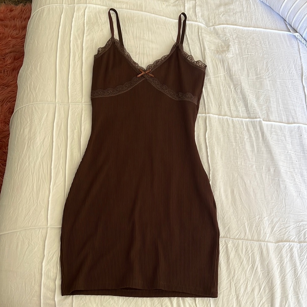 H&M - brown mini dress